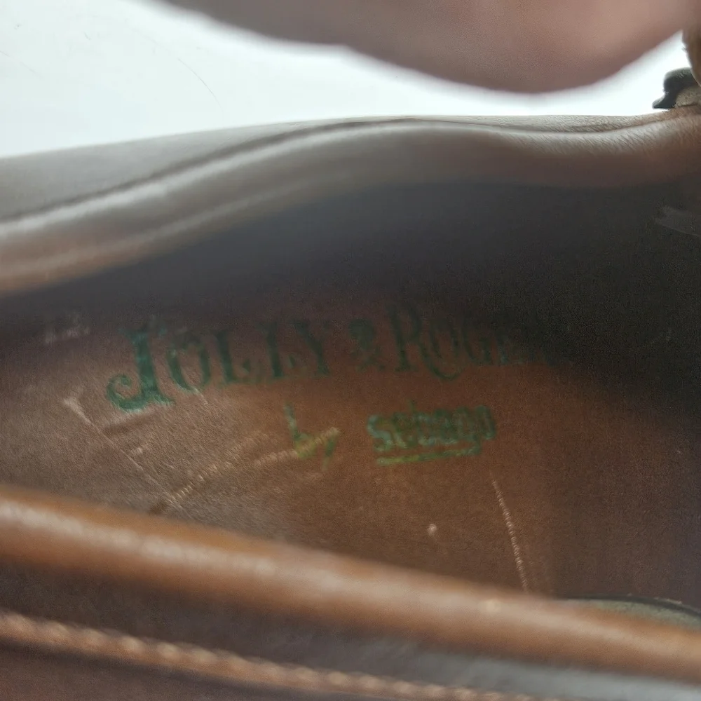 Mens Jolly Rogers by Sebago leather loafers size 10B